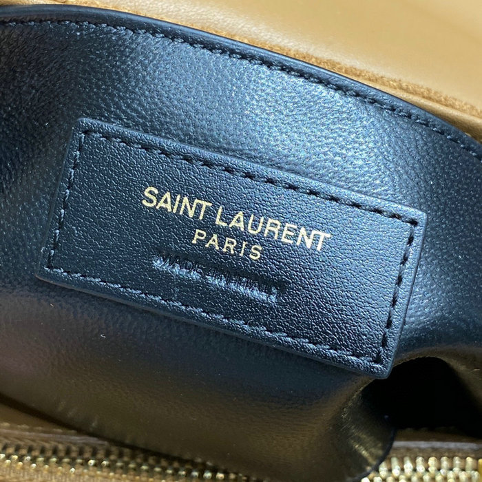 Saint Laurent Small Suede Loulou Chain Bag Camel 494699