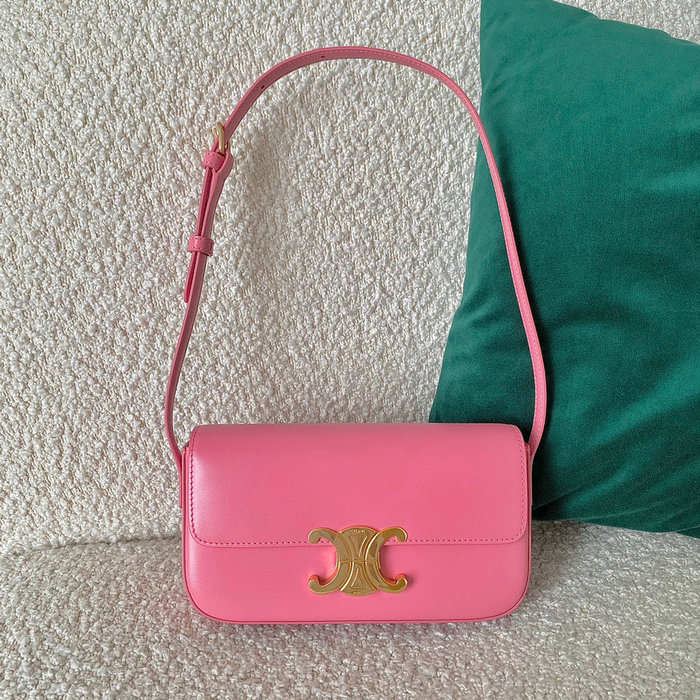 Celine Triomphe Shoulder Bag Flamingo C35029