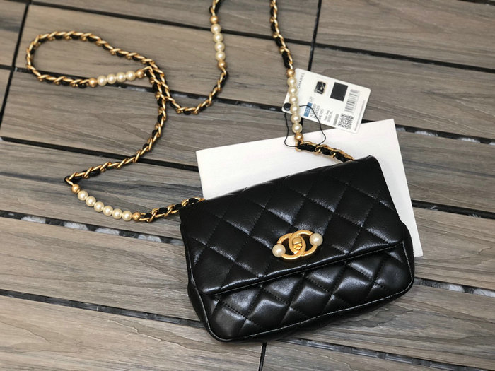 Chanel Calfskin Mini Flap Bag Black AS3000