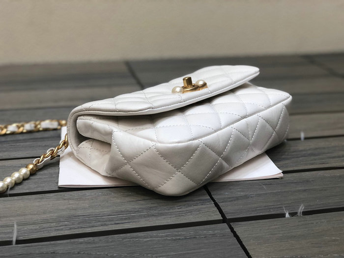 Chanel Calfskin Mini Flap Bag White AS3000