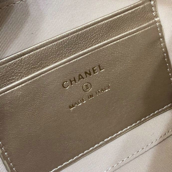 Chanel Lambskin Clutch With Chain Black AP2463