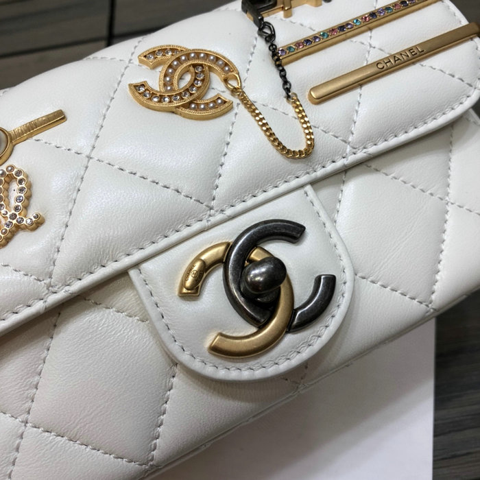 Chanel Mini Flap Bag White AS2978