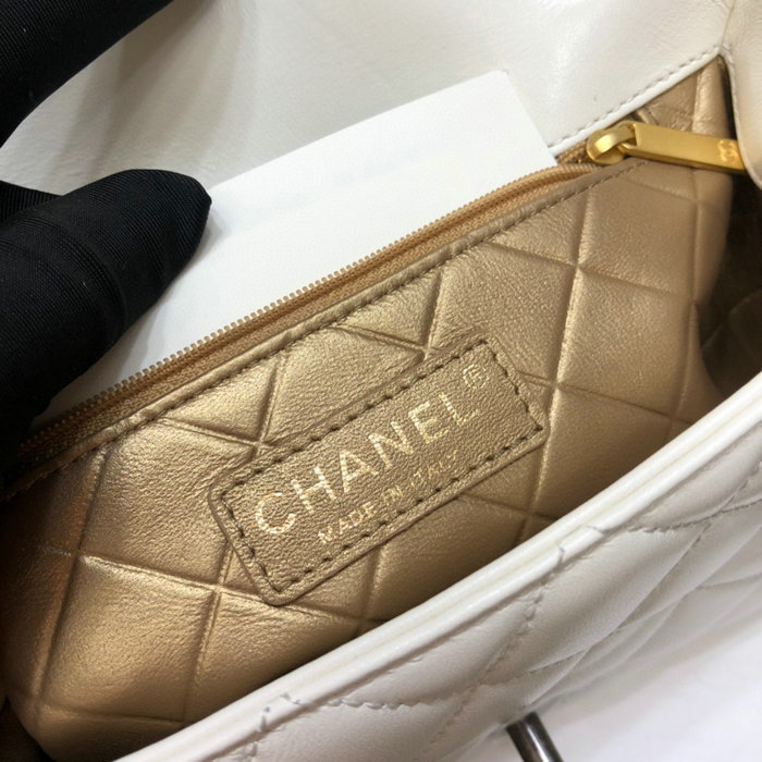 Chanel Small Flap Bag White AS2979
