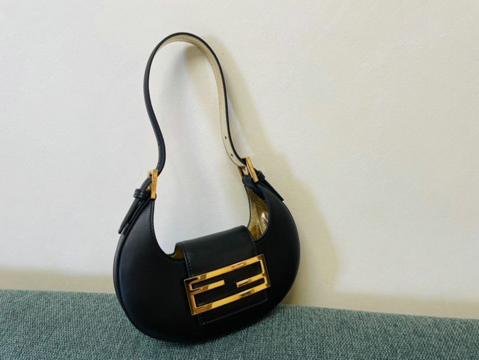 Fendi Cookie Leather Mini Bag Black F8556