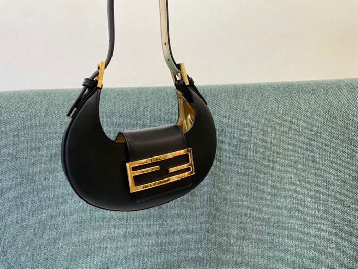 Fendi Cookie Leather Mini Bag Black F8556
