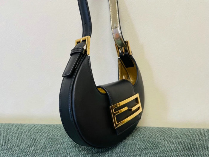 Fendi Cookie Leather Mini Bag Black F8556