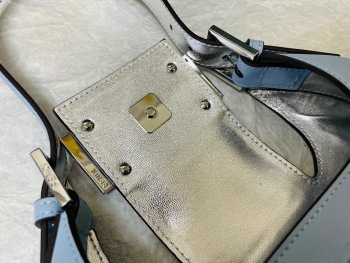 Fendi Cookie Leather Mini Bag Blue F8556