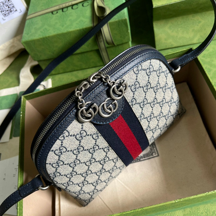 Gucci Ophidia GG Small Shoulder Bag Blue 499621