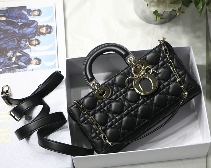 Lady D-joy Lambskin Bag Black D6001