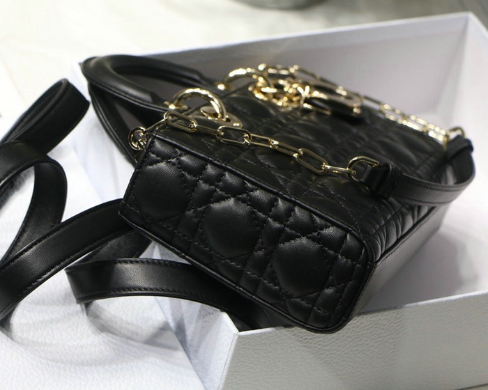 Lady D-joy Lambskin Bag Black D6001