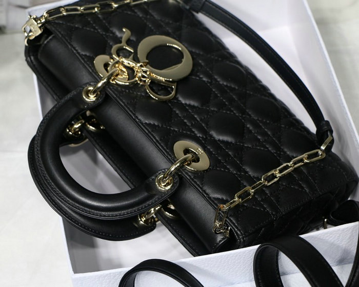 Lady D-joy Lambskin Bag Black D6001