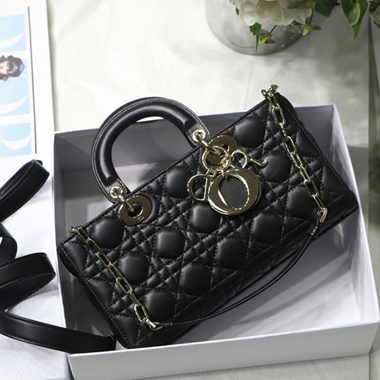 Lady D-joy Lambskin Bag Black D6001