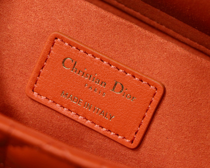 Lady D-joy Lambskin Bag Orange D6001