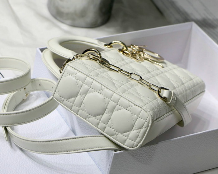 Lady D-joy Lambskin Bag White D6001