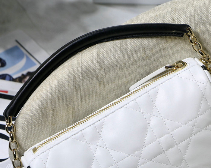 Small Dior Vibe Hobo Bag White DM8022