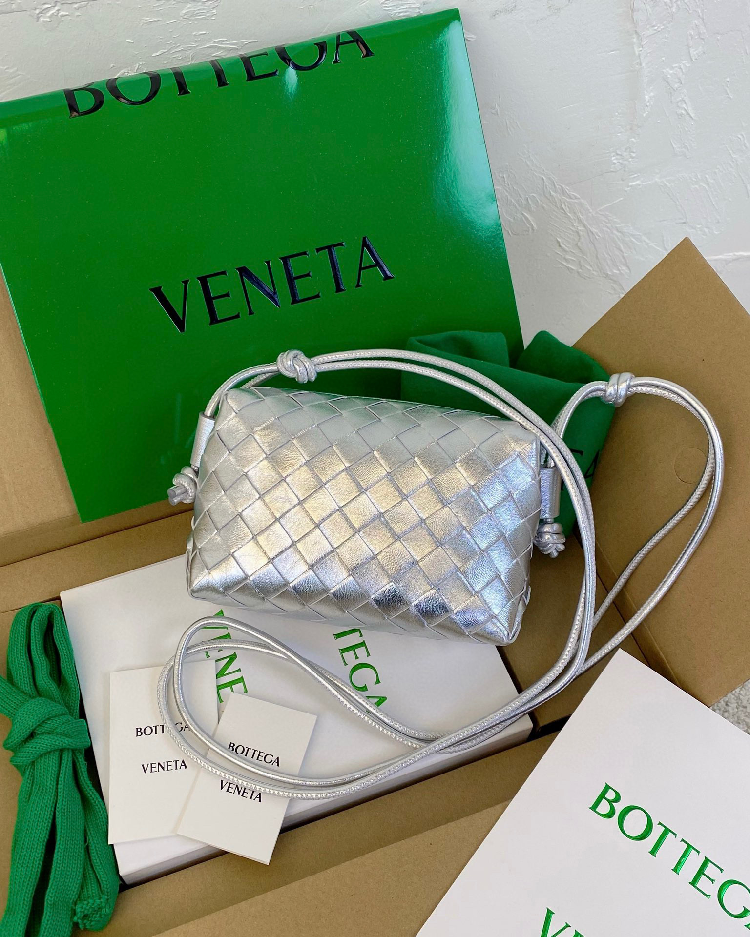 Bottega Veneta Loop Mini Leather Shoulder Bag B6666831