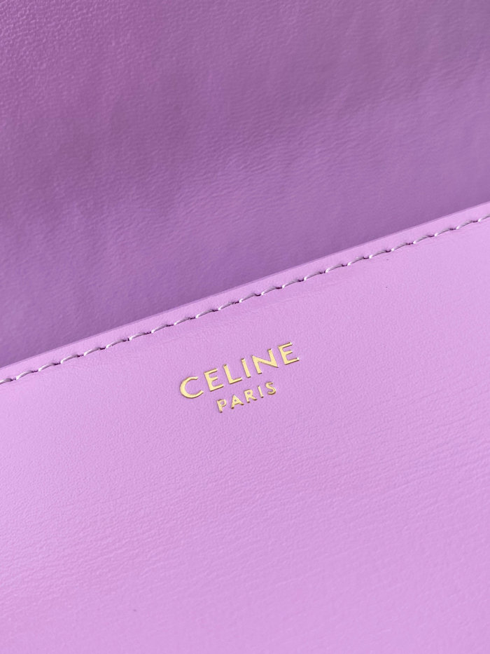 Celine Chain Shoulder Bag Triomphe Purple C35026