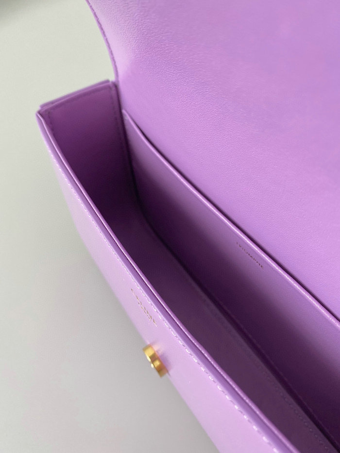 Celine Chain Shoulder Bag Triomphe Purple C35026
