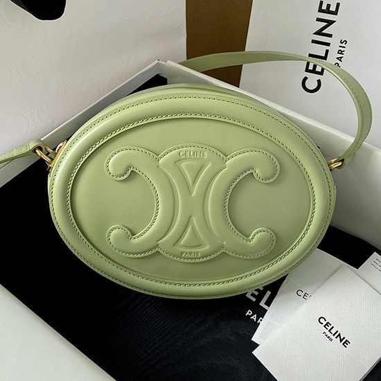 Celine Crossbody Oval Purse Cuir Triomphe Green C35508