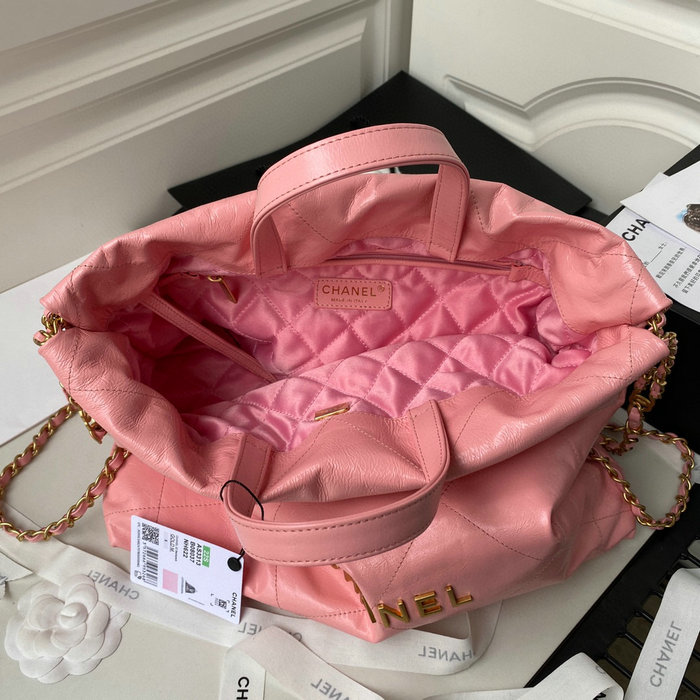 Chanel Calfskin Shopping Tote Pink AS3133