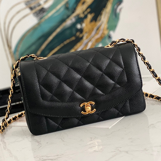 Chanel Grained Calfskin Flap Bag Black A87062