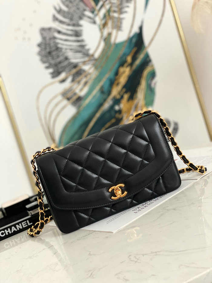 Chanel Lambskin Flap Bag Black A87062