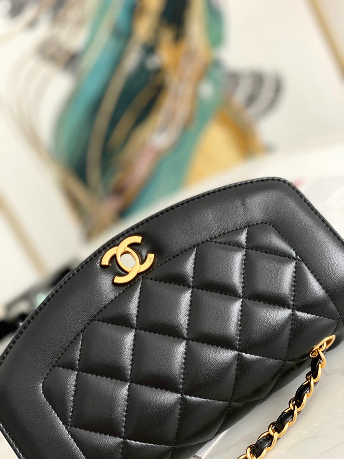 Chanel Lambskin Flap Bag Black A87062