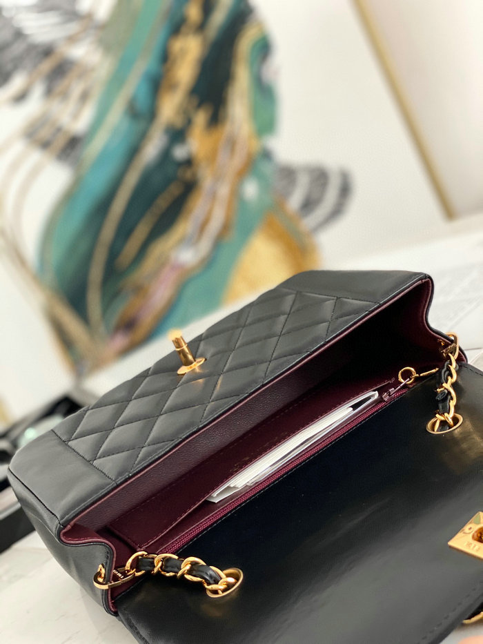 Chanel Lambskin Flap Bag Black A87062