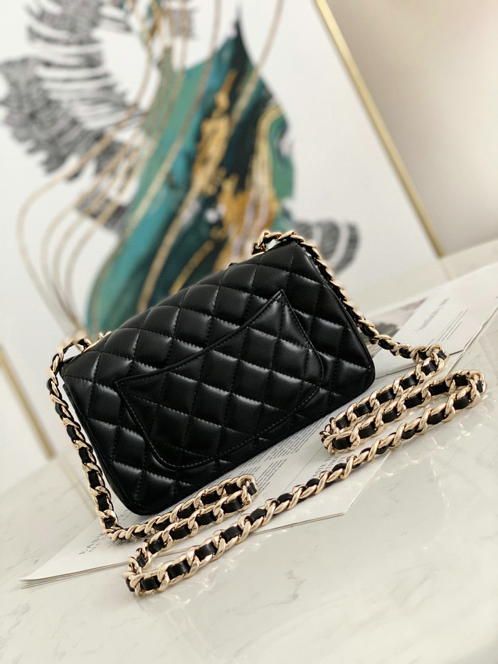 Chanel Lambskin Flap Bag Black AS2326