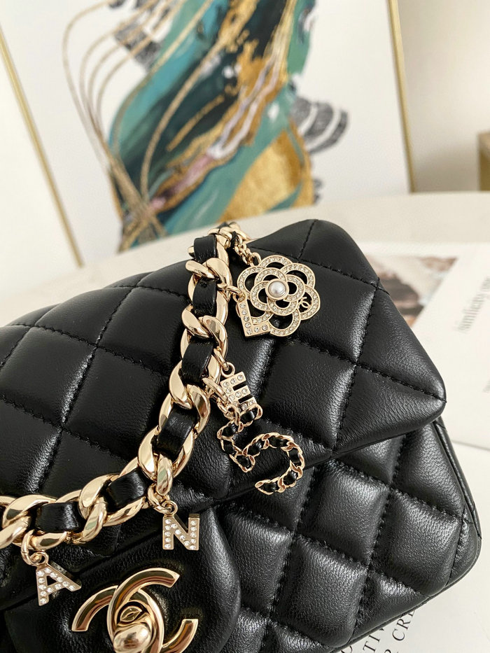 Chanel Lambskin Flap Bag Black AS2326