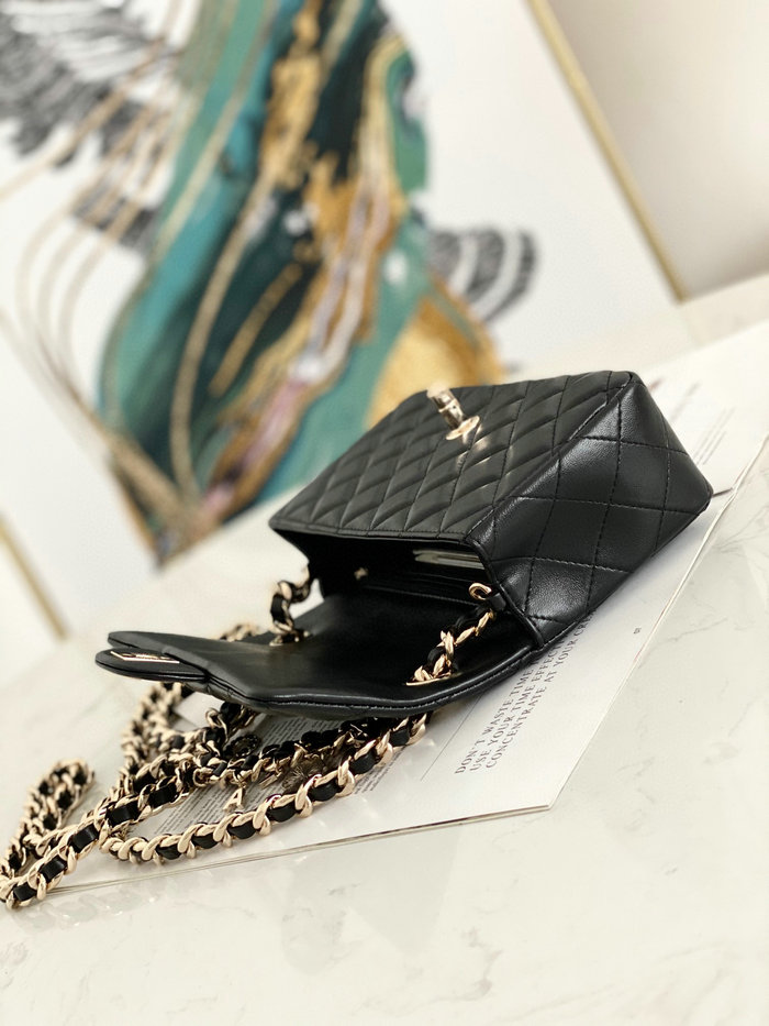 Chanel Lambskin Flap Bag Black AS2326