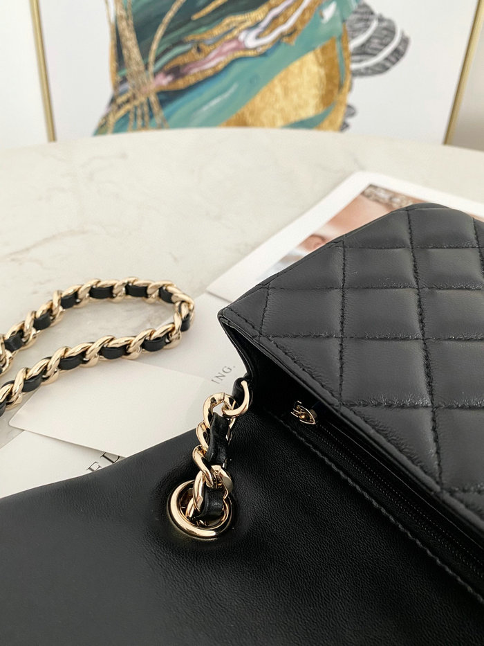 Chanel Lambskin Flap Bag Black AS2326