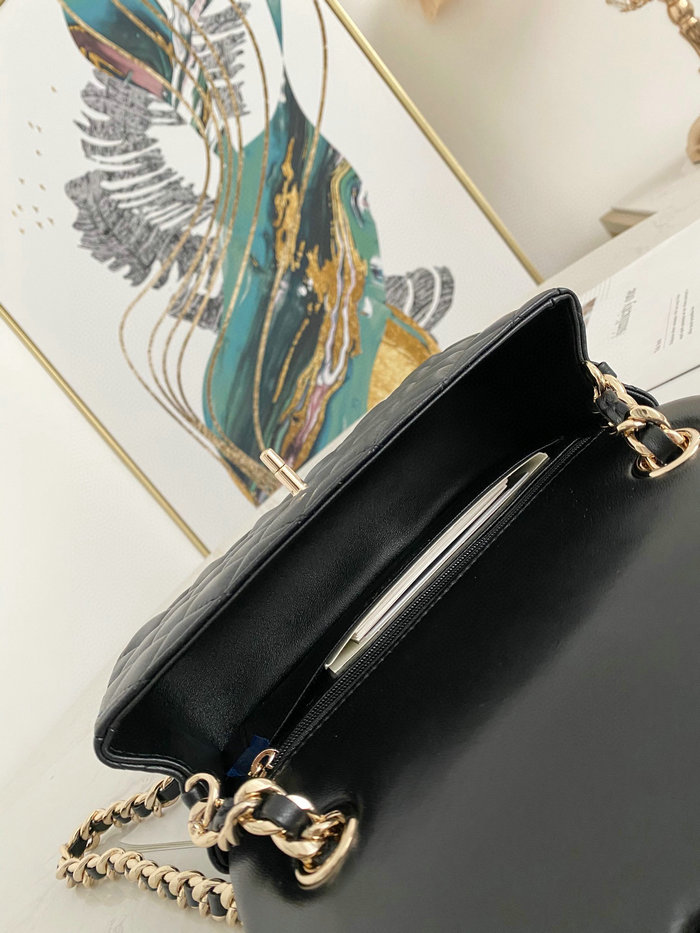 Chanel Lambskin Flap Bag Black AS2326