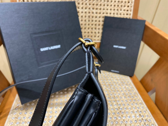 Saint Laurent Charlie Leather Cross-body Bag Black 684742