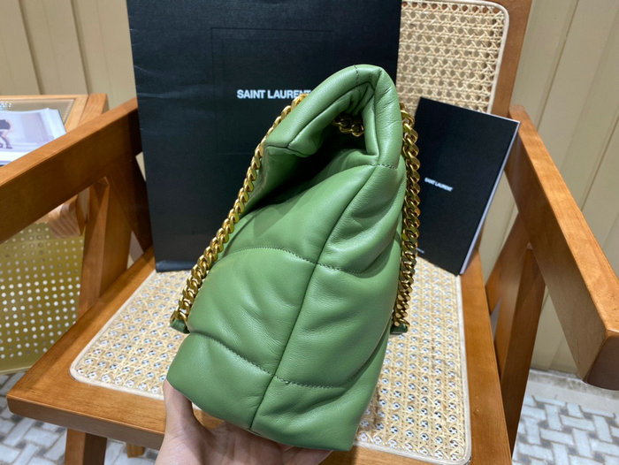 Saint Laurent Loulou Puffer Medium Bag Green 577475