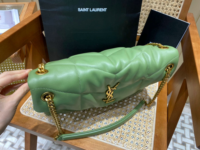 Saint Laurent Loulou Puffer Medium Bag Green 577475