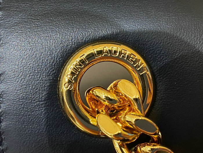 Saint Laurent Monogram Smooth Kate Tassel Bag Black with Gold 354119