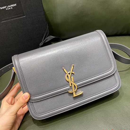 Saint Laurent Solferino Medium Satchel Grey 634305