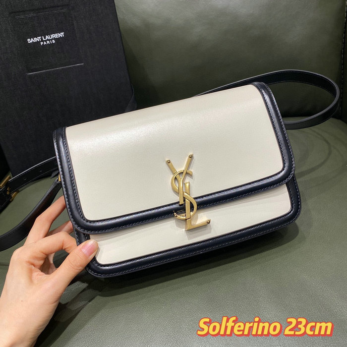 Saint Laurent Solferino Medium Satchel White 634305