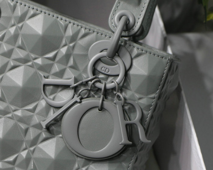 Small Lady Dior My Abcdior Bag Grey DM6004