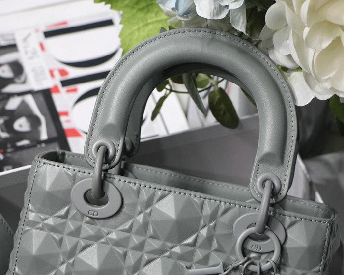 Small Lady Dior My Abcdior Bag Grey DM6004