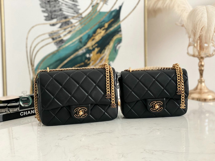 Chanel Lambskin Flap Bag Black AS3114