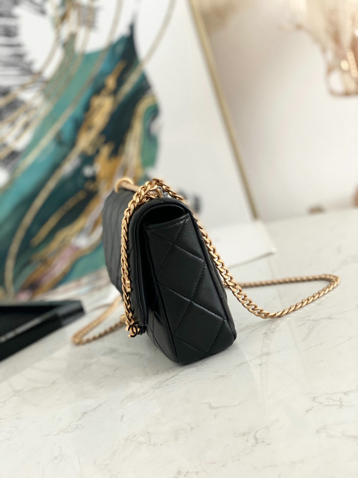 Chanel Lambskin Flap Bag Black AS3114