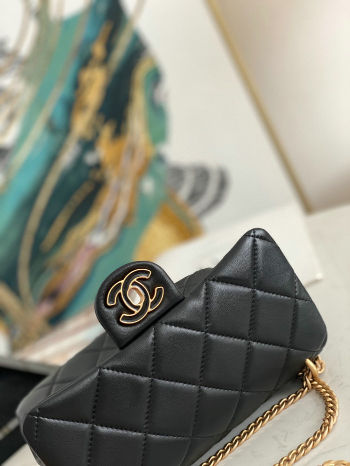 Chanel Lambskin Flap Bag Black AS3114