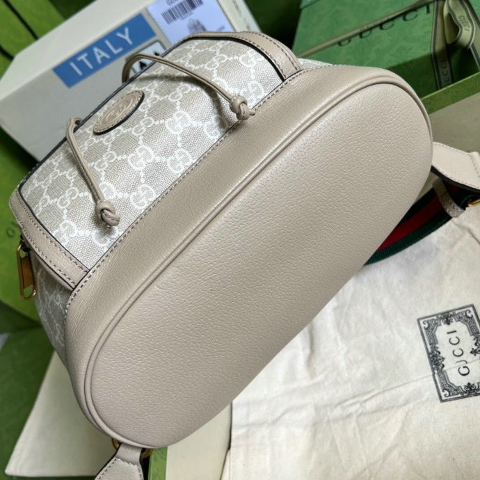 Gucci Backpack with Interlocking G White 674147