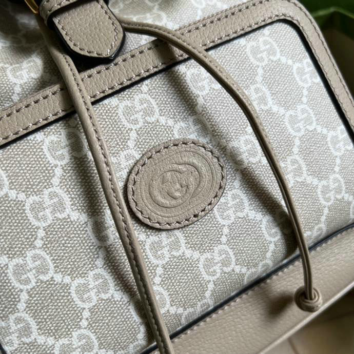 Gucci Backpack with Interlocking G White 674147