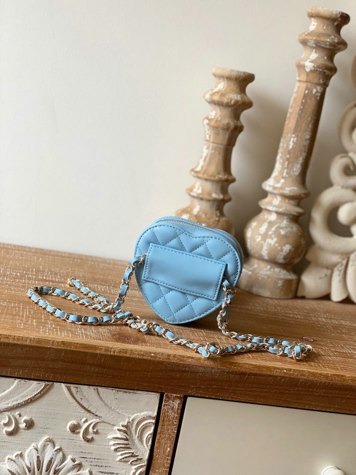 Chanel Lambskin Belt Bag Blue AS81202