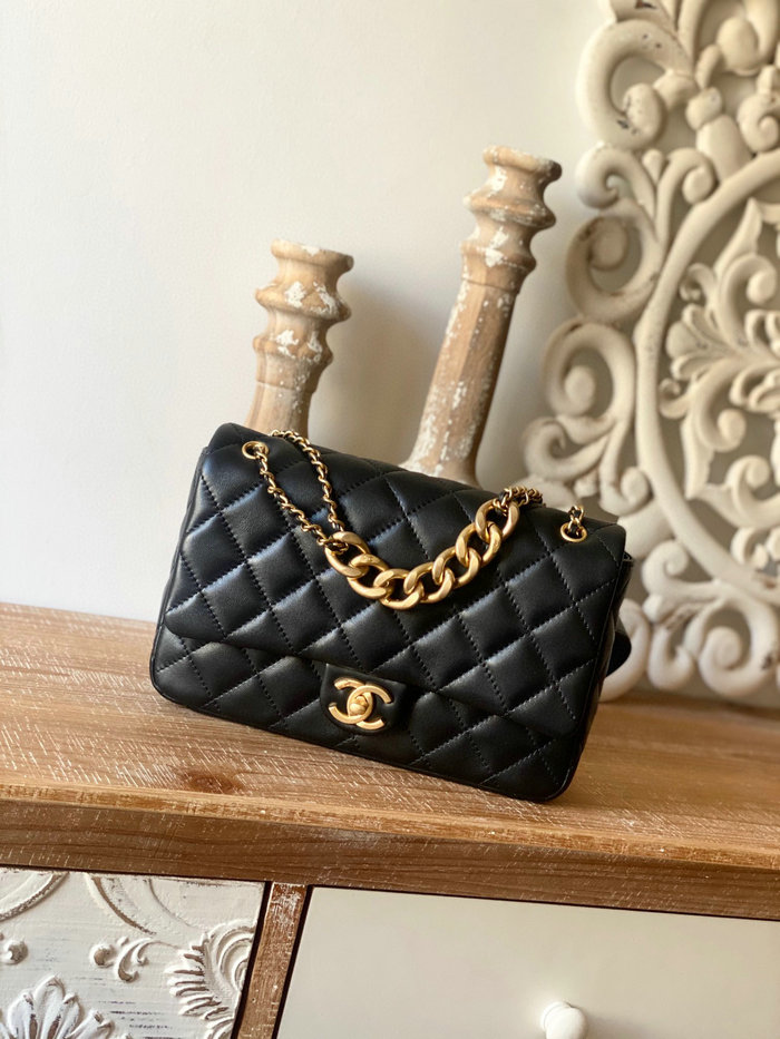 Chanel Lambskin Flap Bag Black AS3110