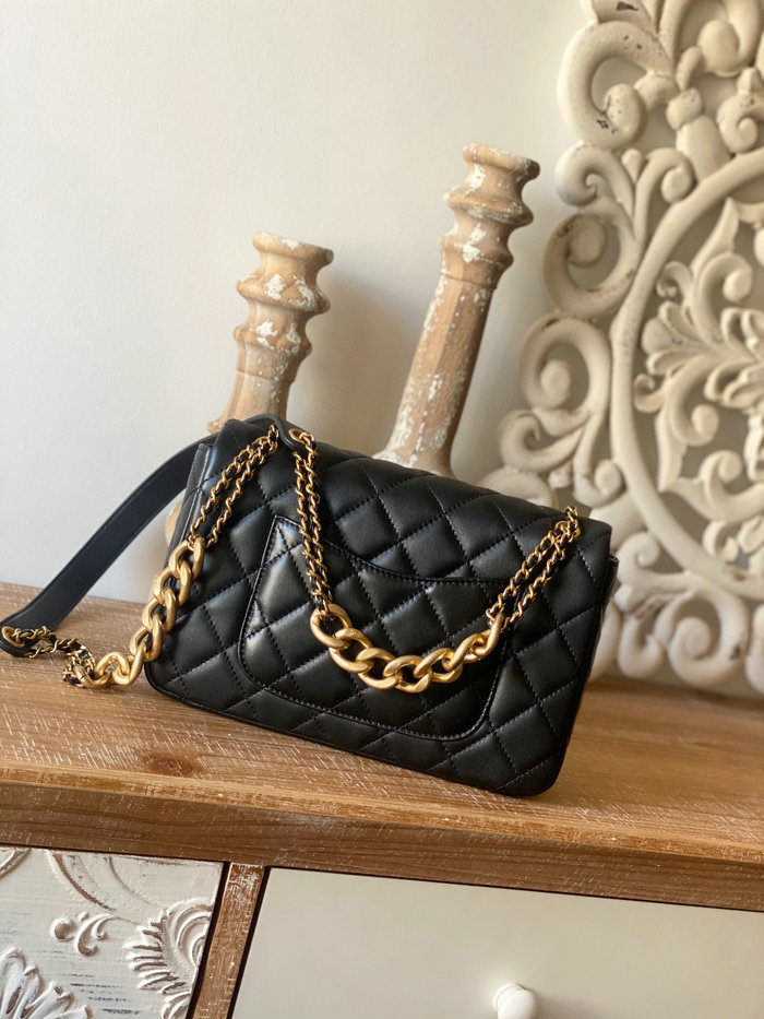 Chanel Lambskin Flap Bag Black AS3110