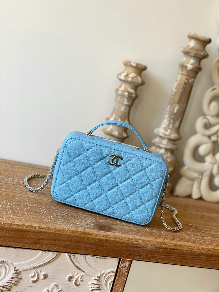 Chanel Vanity Case Bag Blue AS3168